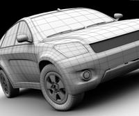 Car Toyota SUV google car AAA Low-poly 3D model_11