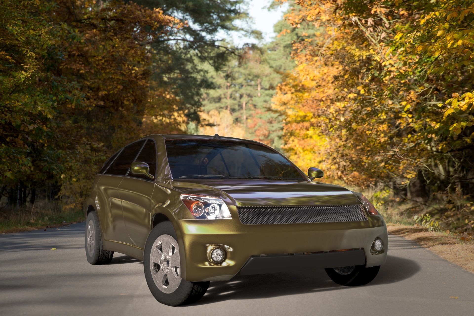 Car Toyota SUV google car AAA Low-poly 3D model_3