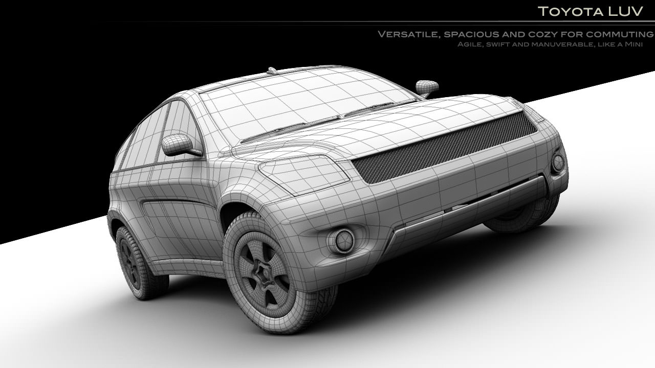 Car Toyota SUV google car AAA Low-poly 3D model_12