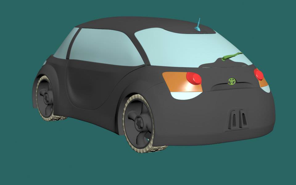Toyota H2GO Google car AAA Low-poly 3D model_4