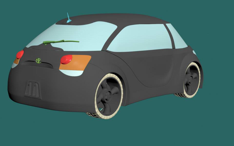Toyota H2GO Google car AAA Low-poly 3D model_5