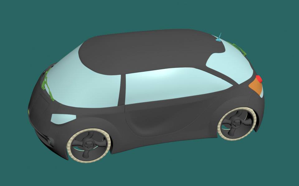 Toyota H2GO Google car AAA Low-poly 3D model_3