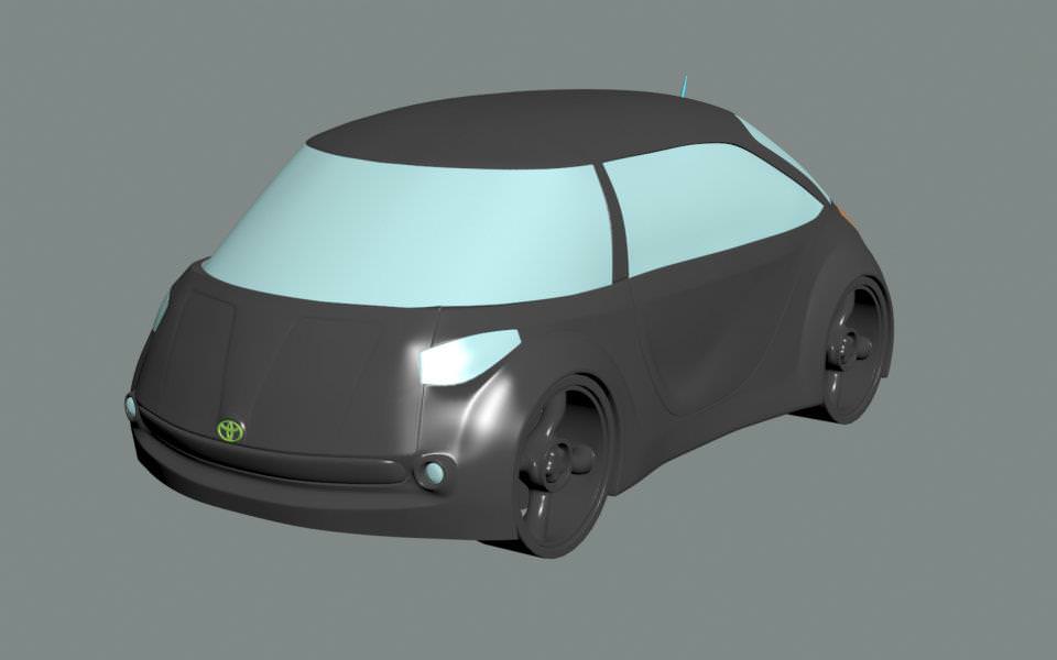 Toyota H2GO Google car AAA Low-poly 3D model_7