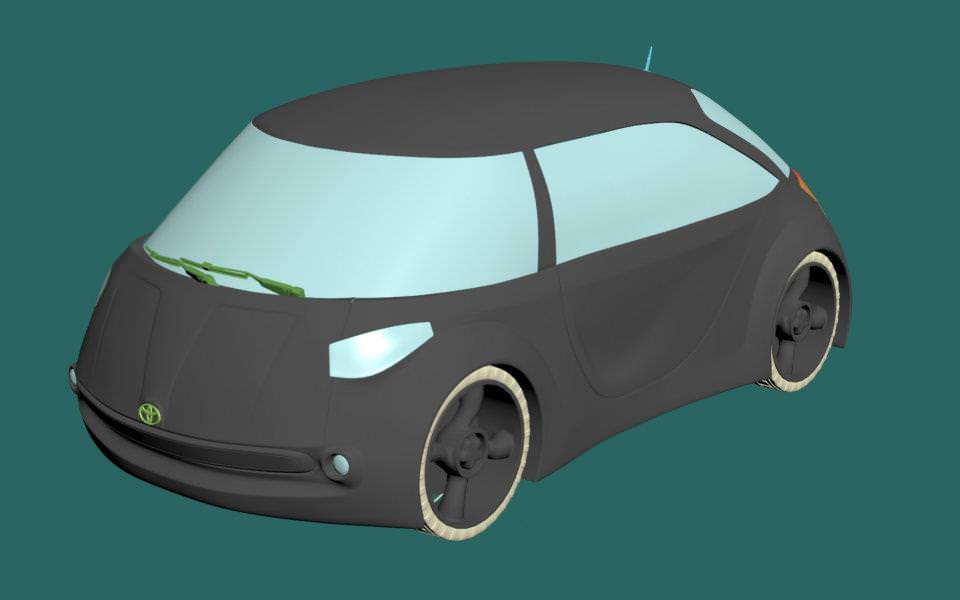 Toyota H2GO Google car AAA Low-poly 3D model_2