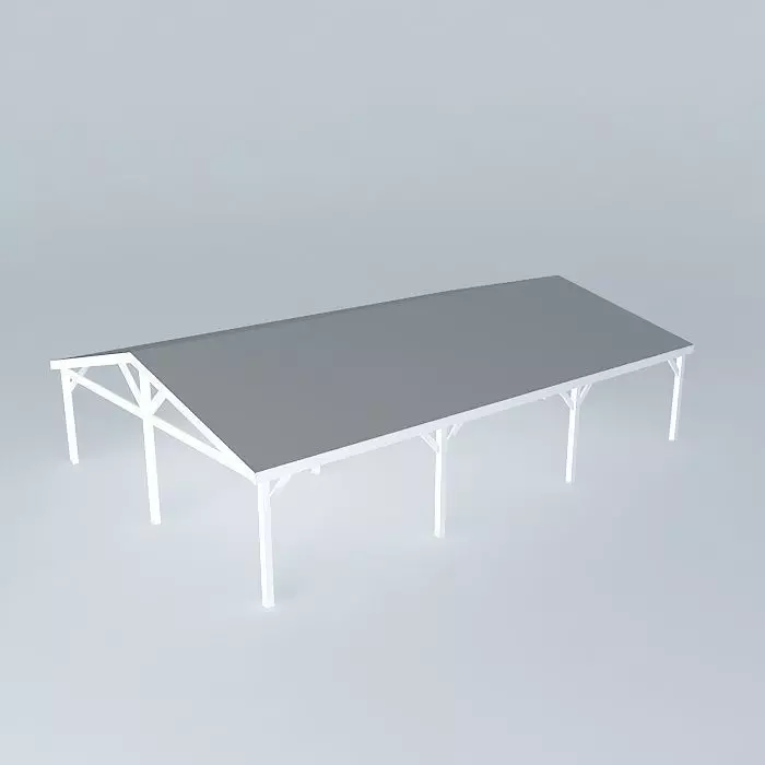 Decochalet 2015 Focant large covered carport Free 3D model_0