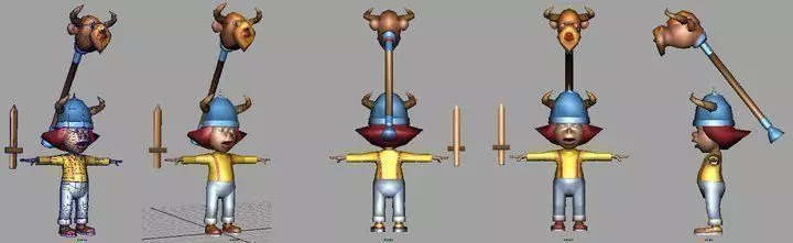 Baby Aries Kid Costume AAA 3D model