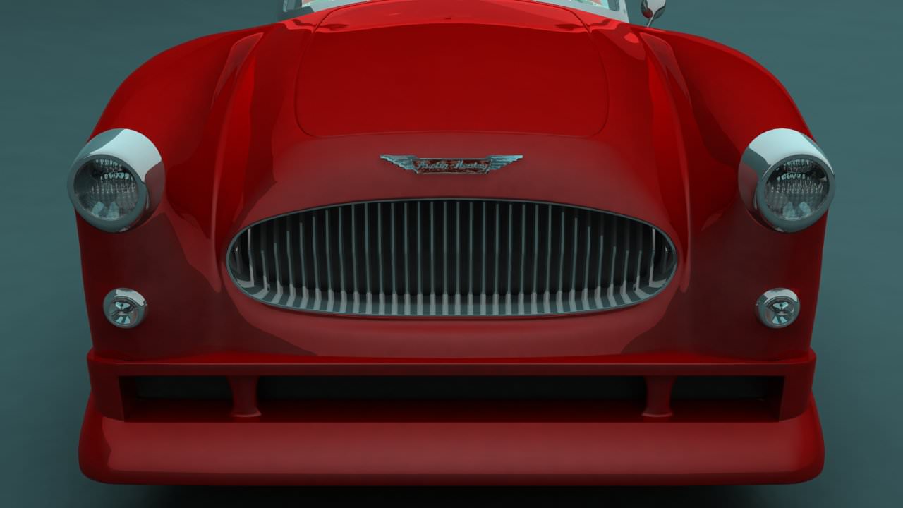 Car Austin Healey 500 Topless AAA Low-poly 3D model_7