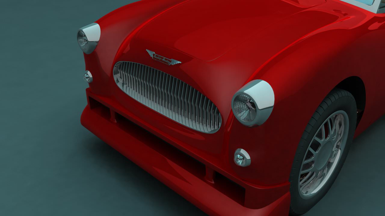 Car Austin Healey 500 Topless AAA Low-poly 3D model_5