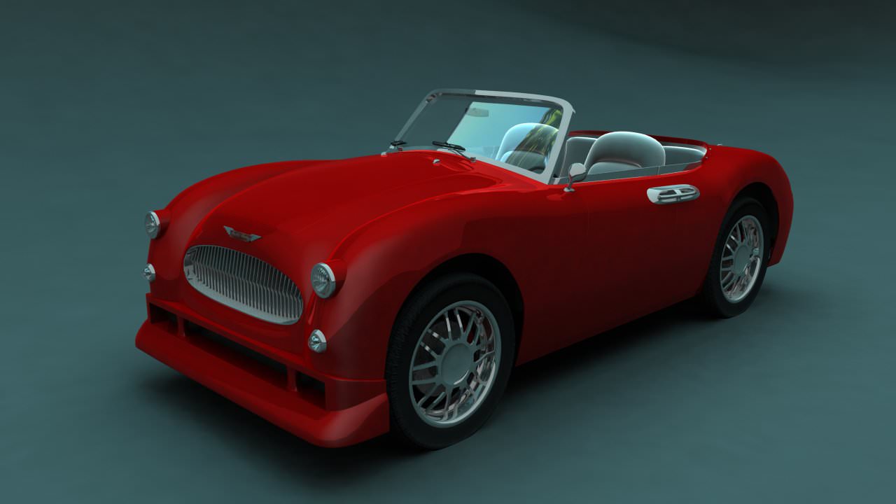Car Austin Healey 500 Topless AAA Low-poly 3D model_12