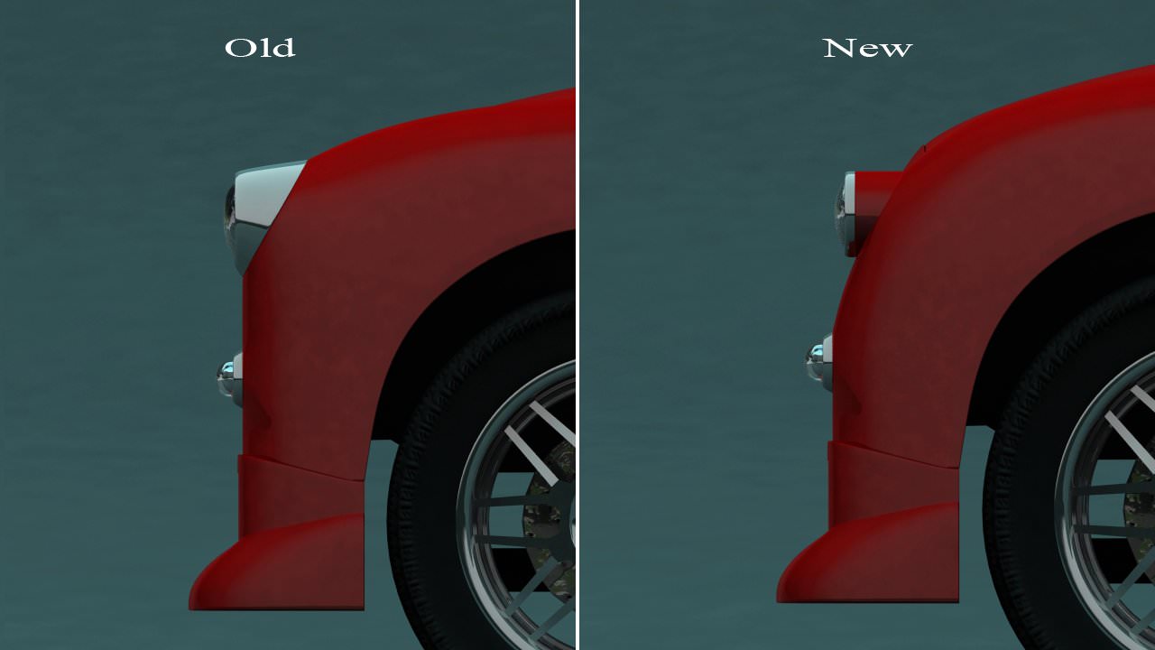 Car Austin Healey 500 Topless AAA Low-poly 3D model_11