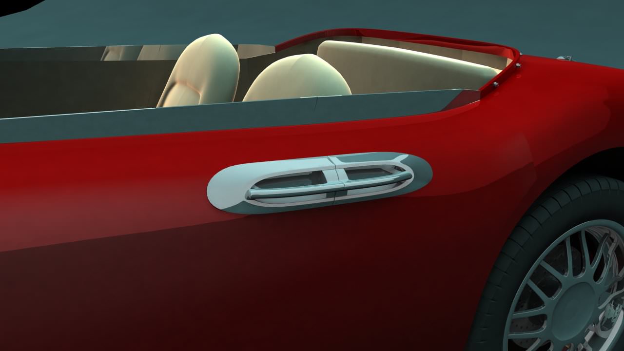 Car Austin Healey 500 Topless AAA Low-poly 3D model_9
