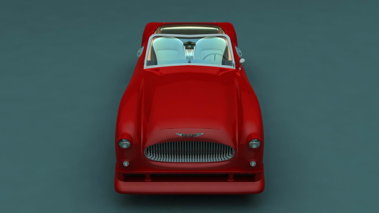 Car Austin Healey 500 Topless AAA Low-poly 3D model_4