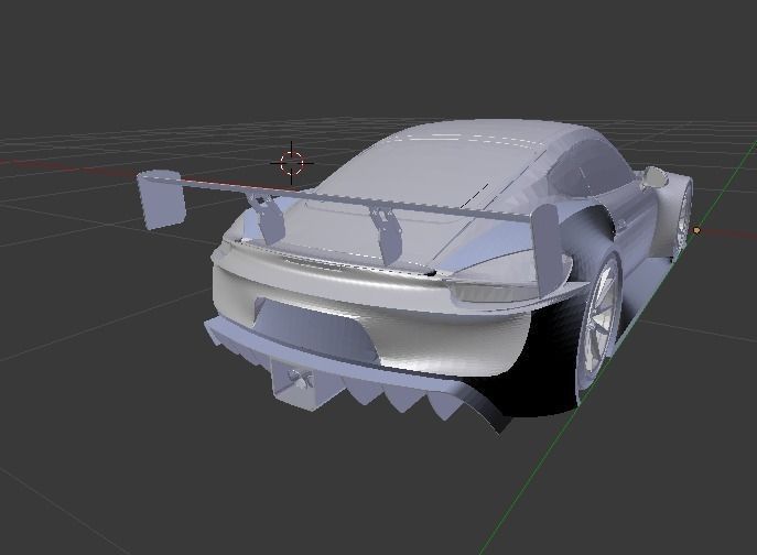 GT1concept porsche racing car 3D model_1