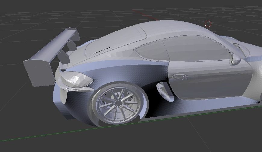 GT1concept porsche racing car 3D model_2