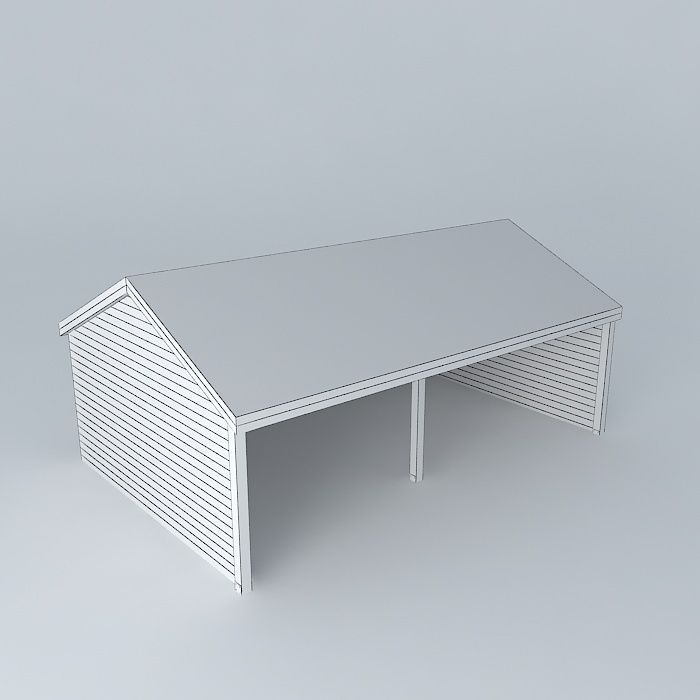 Decochalet 2015 Lemaire closed Carport Free 3D model_3