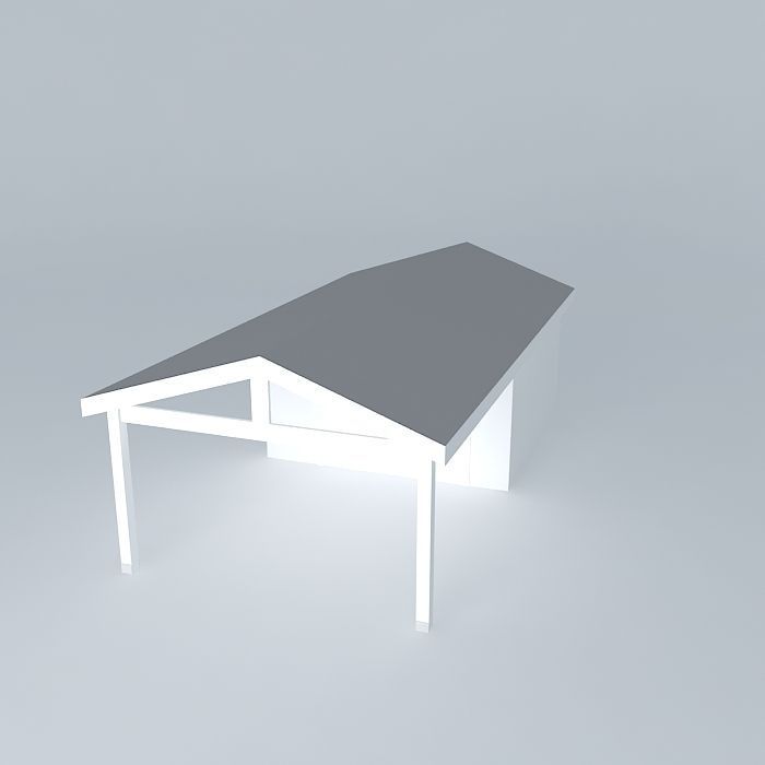 Decochalet 2015 Ensemble garage carport 400x800 Free 3D model_1