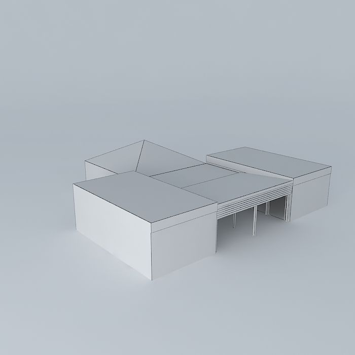 Decochalet 2015 Focant small yard carport Free 3D model_3