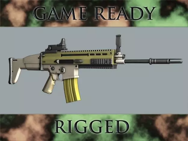 Assault Rifle 3D model_0