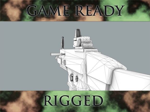 Assault Rifle 3D model_3