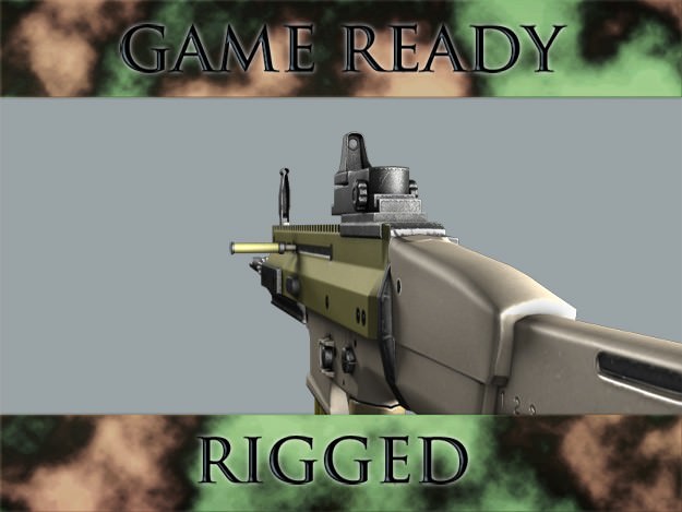 Assault Rifle 3D model_2