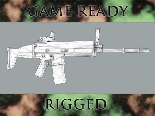 Assault Rifle 3D model_1