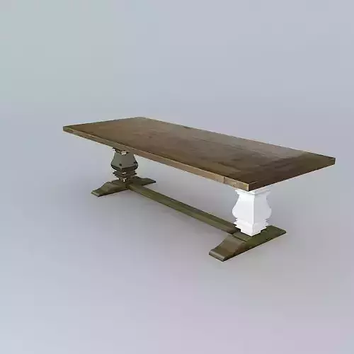 table dining with two pedestals