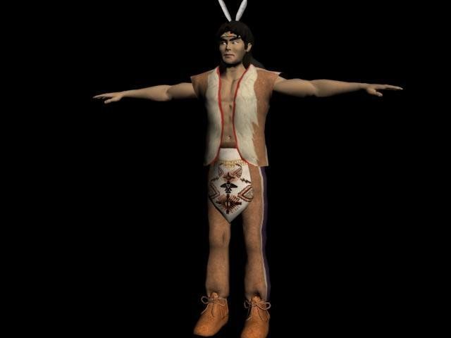American Indian AAA Low-poly 3D model_18