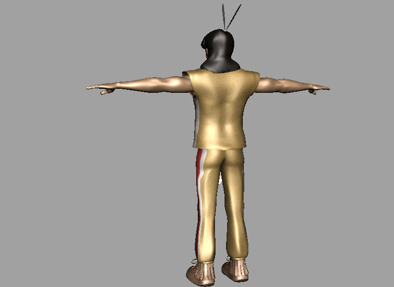 American Indian AAA Low-poly 3D model_7