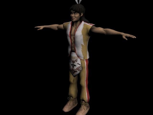 American Indian AAA Low-poly 3D model_13