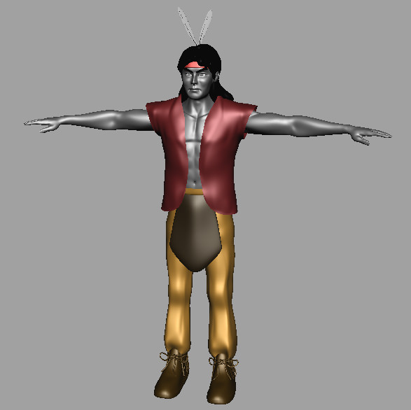 American Indian AAA Low-poly 3D model_6