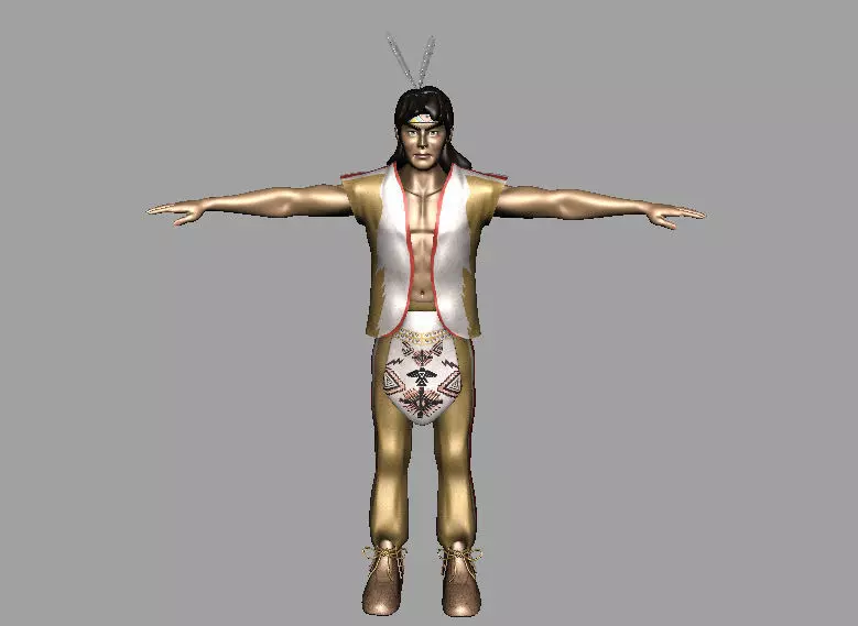 American Indian AAA Low-poly 3D model_0