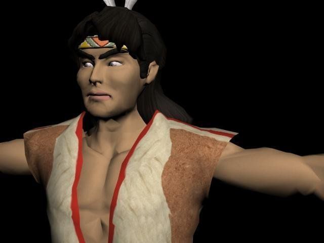 American Indian AAA Low-poly 3D model_3