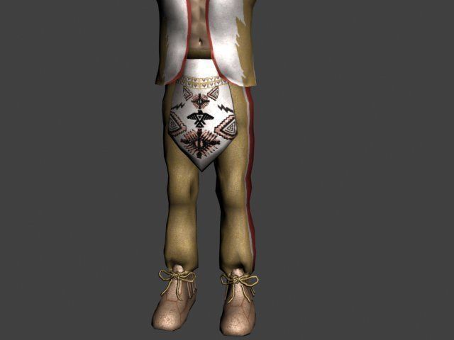 American Indian AAA Low-poly 3D model_11