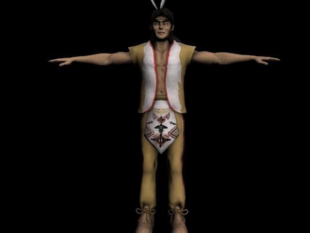 American Indian AAA Low-poly 3D model_10