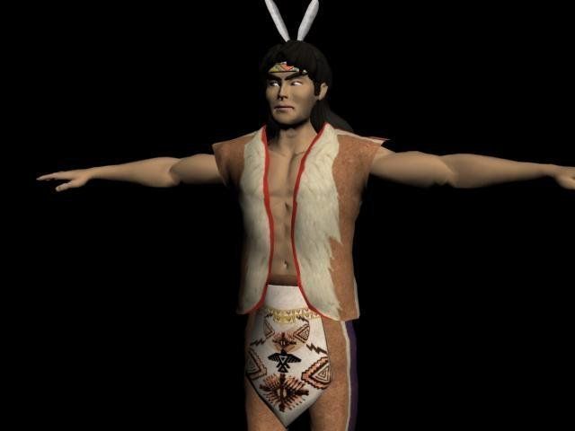 American Indian AAA Low-poly 3D model_12