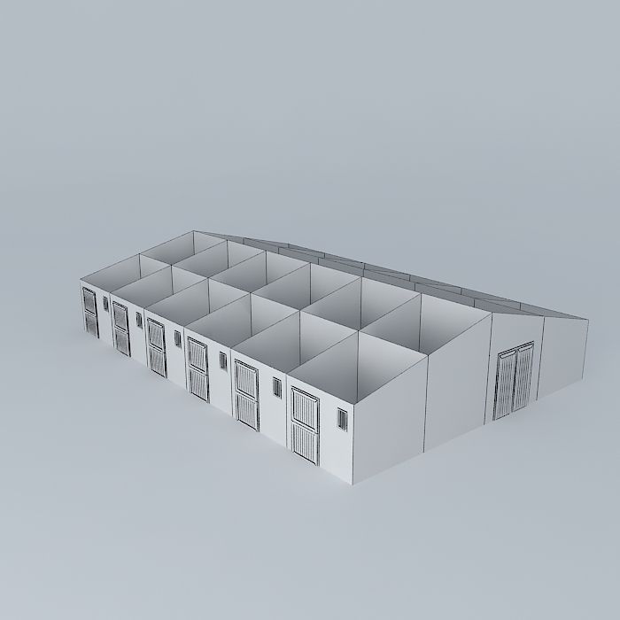 Decochalet 2015 assembly 18 stables Free 3D model_4