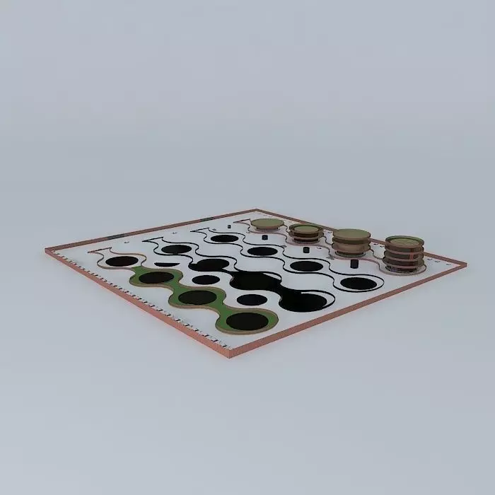 Ant-walk checkers game 3D model_0