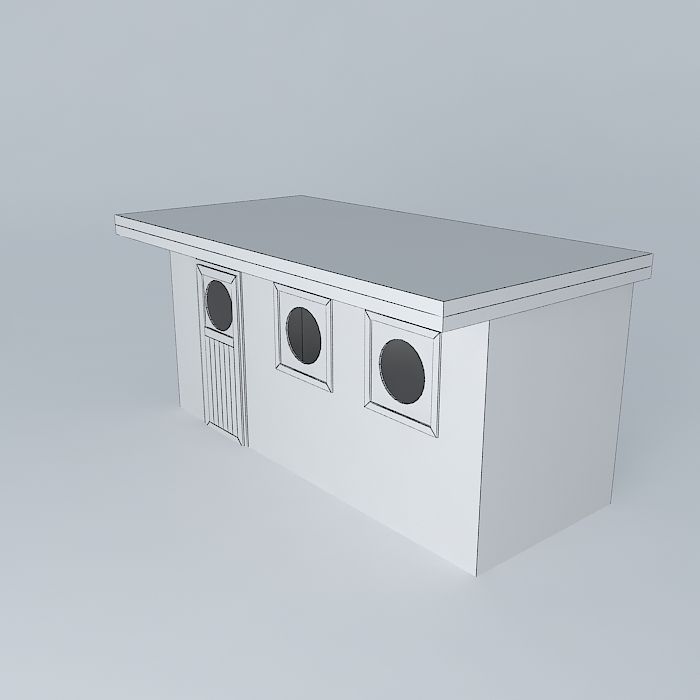 Decochalet 2015 190x500 tiles round cottage TP Free 3D model_4