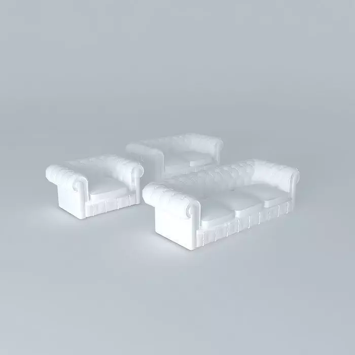 couch three sofas Free 3D model