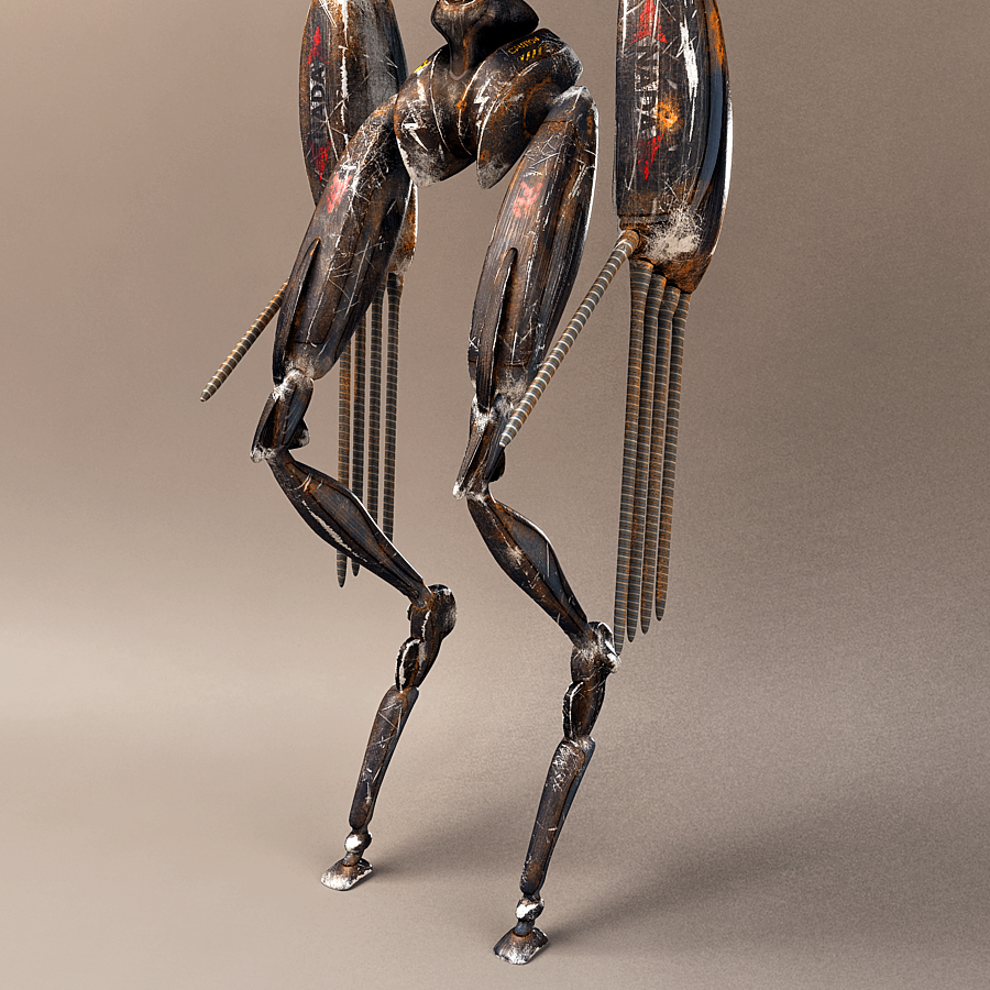 Robot Extendobot AAA Low-poly 3D model_4