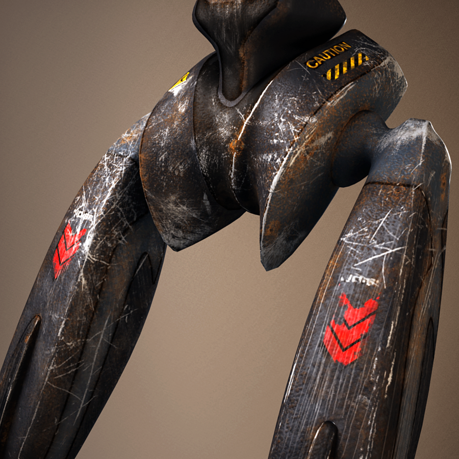 Robot Extendobot AAA Low-poly 3D model_5
