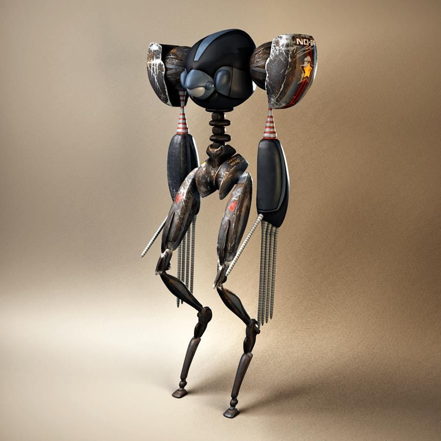 Robot Extendobot AAA Low-poly 3D model_11