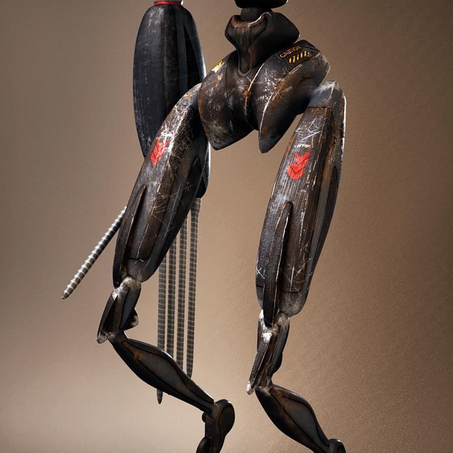 Robot Extendobot AAA Low-poly 3D model_10