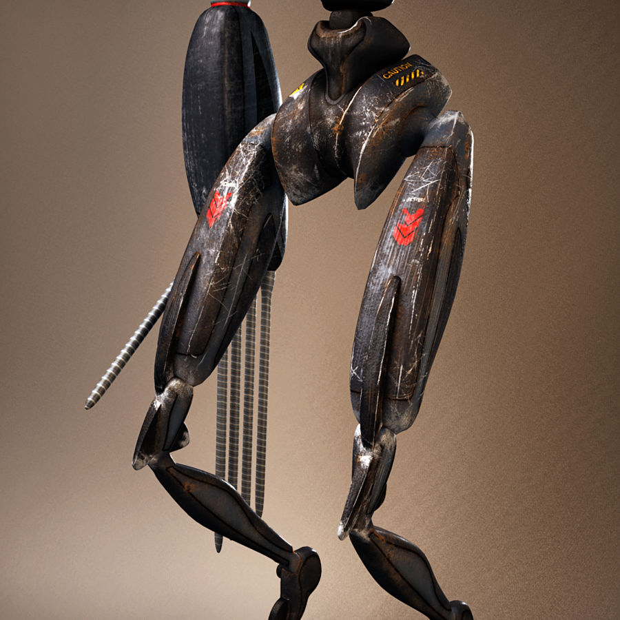 Robot Extendobot AAA Low-poly 3D model_3