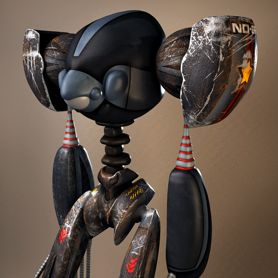Robot Extendobot AAA Low-poly 3D model_7