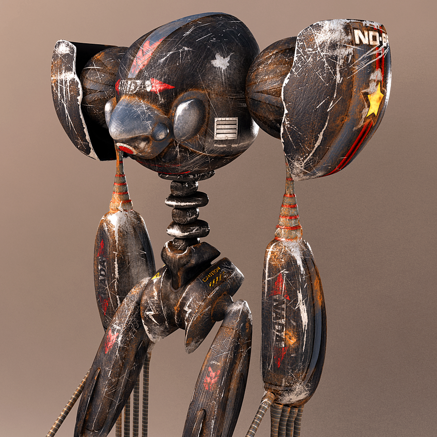 Robot Extendobot AAA Low-poly 3D model_2