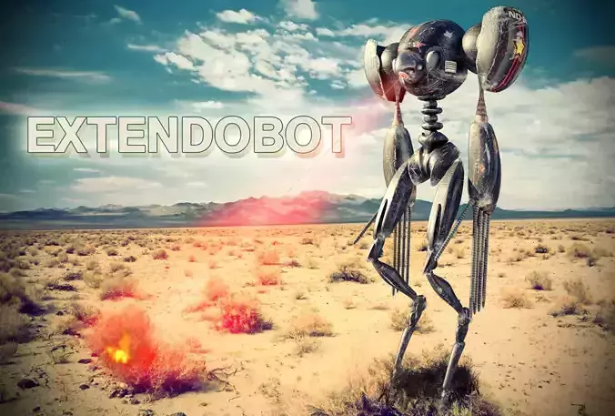 Robot Extendobot AAA Low-poly 3D model