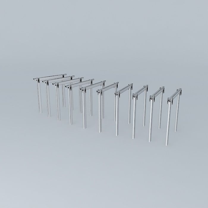way 2 set of poles Free 3D model_3