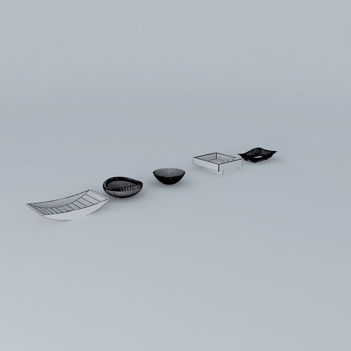 vats set of bowls Free 3D model_4