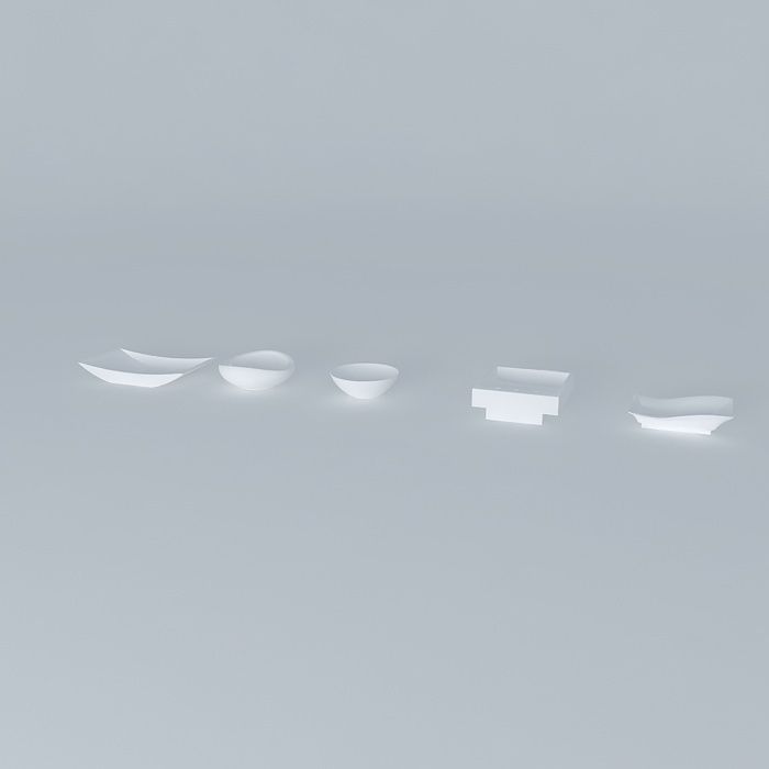 vats set of bowls Free 3D model_1